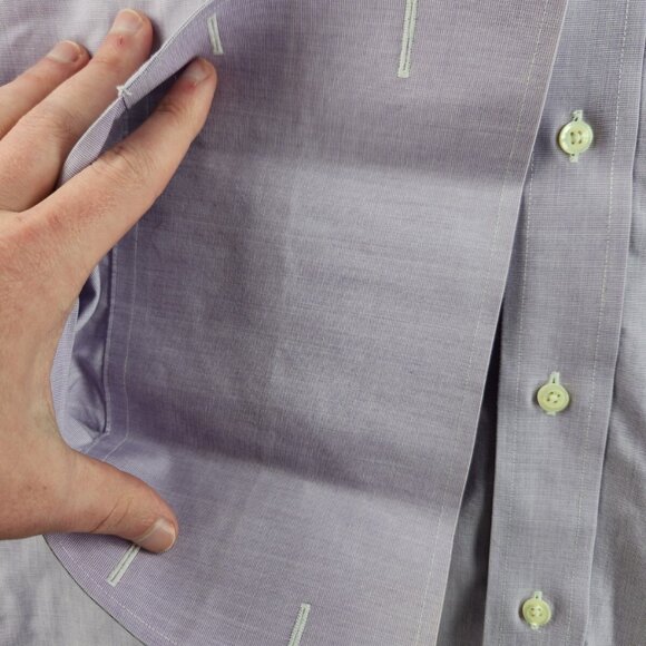 Brooks Brothers Purple Non-Iron Classic 15.5 35 Cotton Button Up Mens Shirt - Picture 4 of 16
